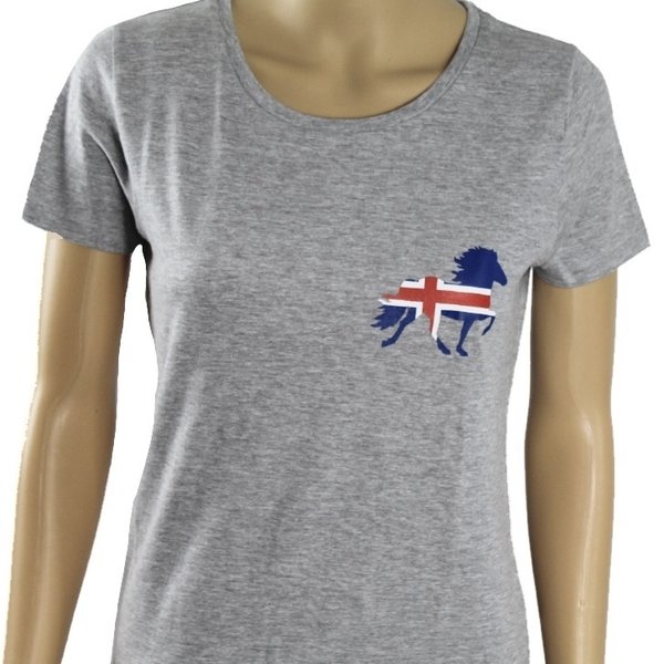 Damen T-Shirt "Freydís" - Grau - #Álfahestur-Organic