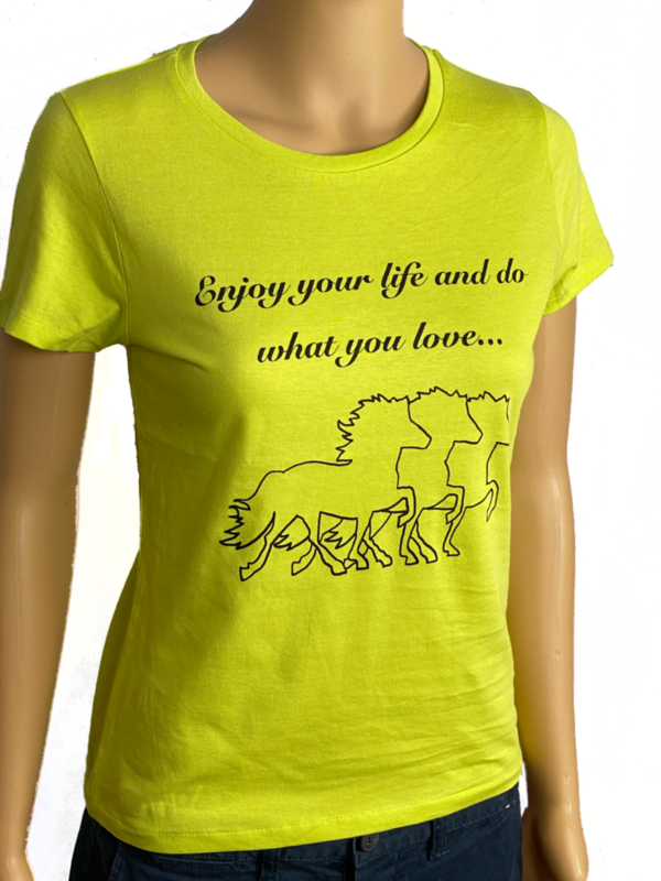 Damen T-Shirt "Valdís" - Lime - #Álfahestur-Organic
