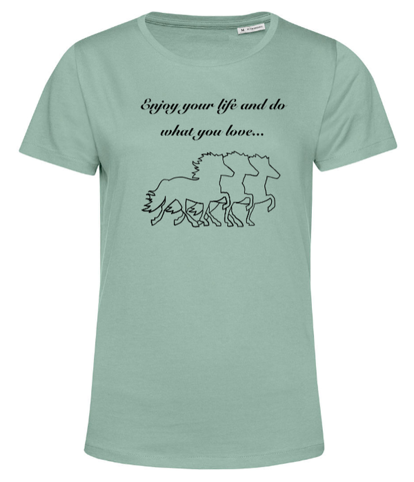 Damen T-Shirt "Valdís" - Sage - #Álfahestur-Organic