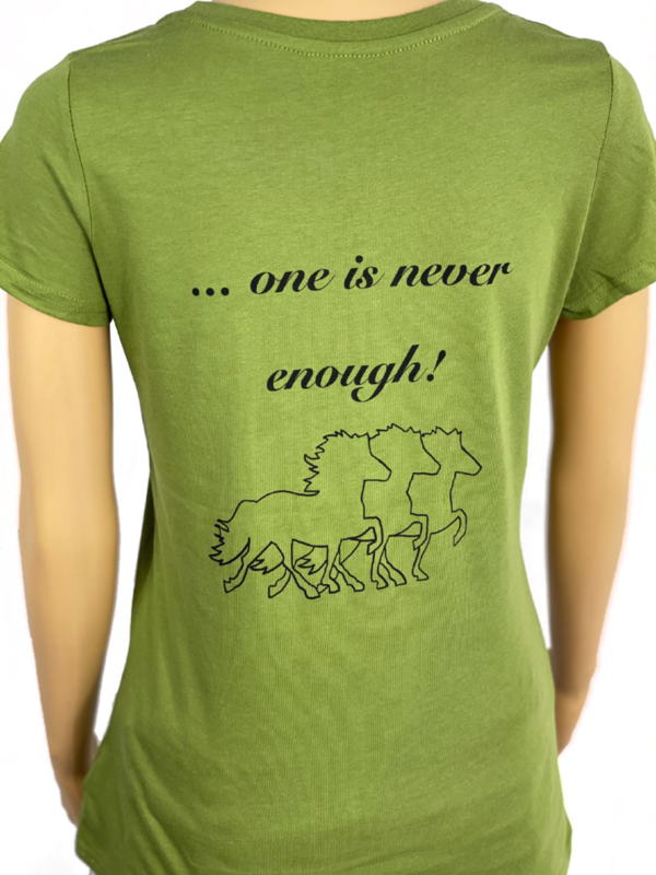 Damen T-Shirt "Mímir" - Earth Green- #Álfahestur-Organic