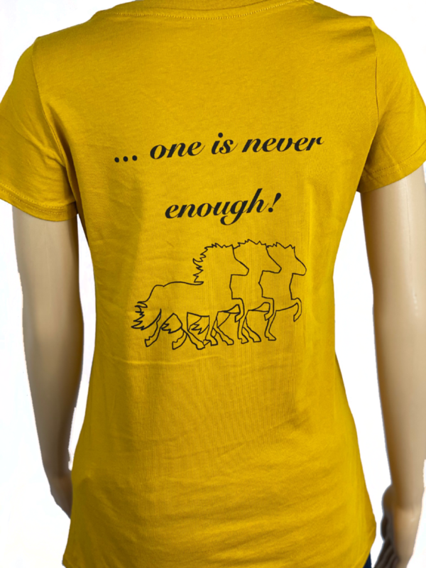 Damen T-Shirt "Mímir" - Indian Yellow - #Álfahestur-Organic