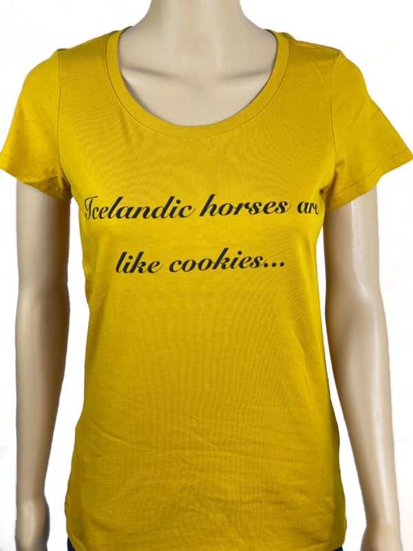Damen T-Shirt "Mímir" - Indian Yellow - #Álfahestur-Organic